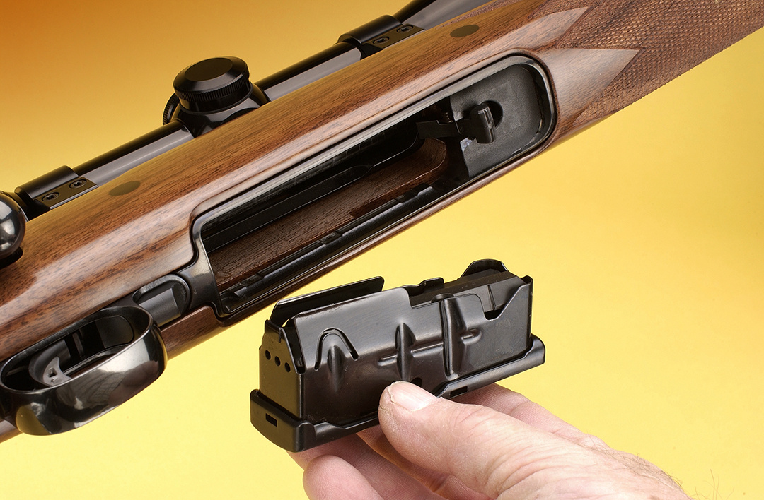 On the Savage Model 110, the owner will enjoy the convenience of a drop magazine for his/her hunting needs. With one or two magazines, the hunter will be all set for a day’s outing.